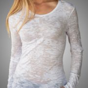 Women’s Burnout Ls T-shirts with soft hand feel