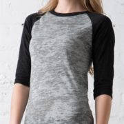 Women’s burnout 3/4 raglan sleeves t-shirts